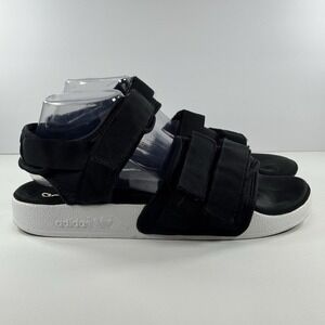 Adidas Adilette Adjustable Cushionedโ Sandal Black White S75382 Men's Size 11
